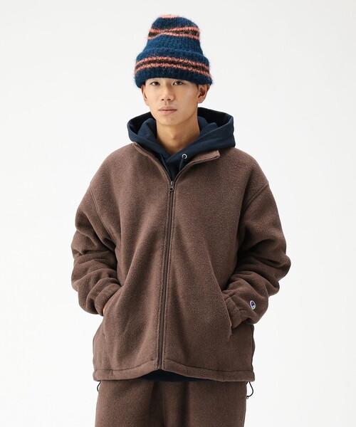 セール】【別注】Champion / Fleece Stand Zip Jacket（ブルゾン
