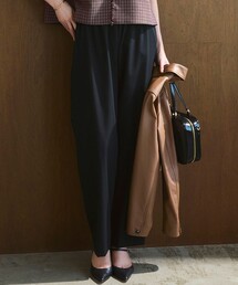 【撥水加工/洗える】ドライ2WAYストレッチ ドロスト ワイド パンツ