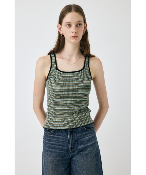 MOUSSY(マウジー)の「【EC・一部店舗限定】THIN BORDER タンクトップ(タンクトップ・レディース・ブラウン/ピンク/ブラック・FREE)」の9枚目の写真