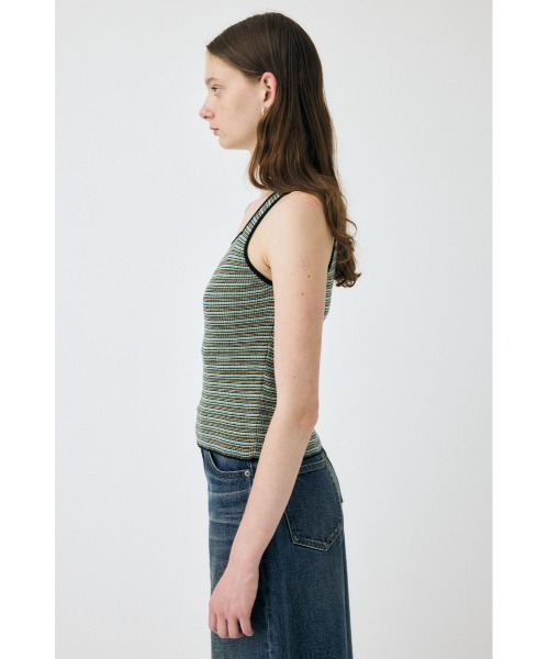 MOUSSY(マウジー)の「【EC・一部店舗限定】THIN BORDER タンクトップ(タンクトップ・レディース・ブラウン/ピンク/ブラック・FREE)」の13枚目の写真