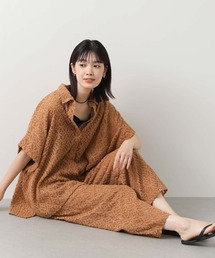 innowave（イノウェーブ）の「幾何カットジャガードワイドパンツ（その他パンツ）」