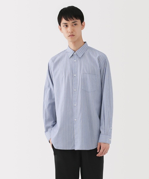 ムジラボ25SS リネンシルクオープンカラーシャツ　ライトグレー L MUJI Labo リネンシルク開襟半袖シャツ ライトグレー Lサイズ