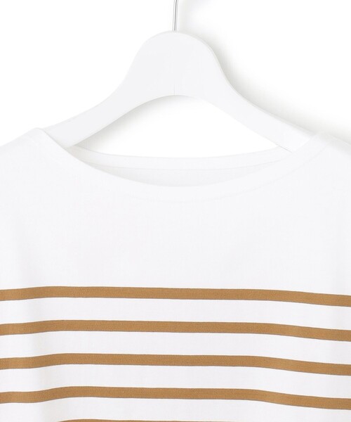 23区 S（ニジュウサンクチイサイサイズ）の「【洗える】Armor-lux パネルボーダー 長袖Tシャツ（Tシャツ/カットソー・レディース・黄土色系1/ベージュ系2/オレンジ系1/ブルー系1・32）」の19枚目の写真