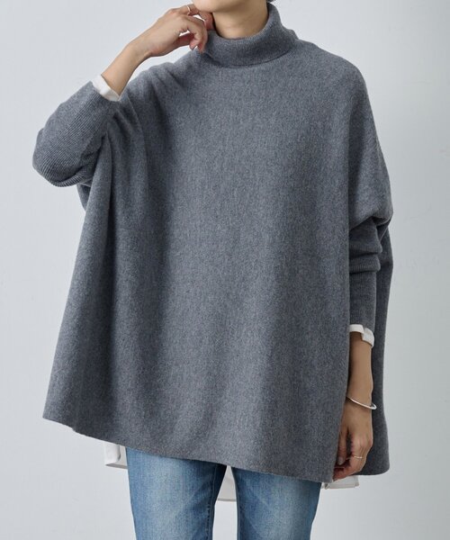 BEARDSLEY ビアズリー タートルネック ニット ゆったり BEARDSLEY（ビアズリー）の「ヤクタートルネックニット（ニット