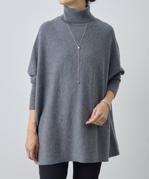 BEARDSLEY（ビアズリー）の「タートルビッグニット(ショート)（ニット/セーター・レディース・ピンク/グレー/ブラック・FREE）」の15枚目の写真