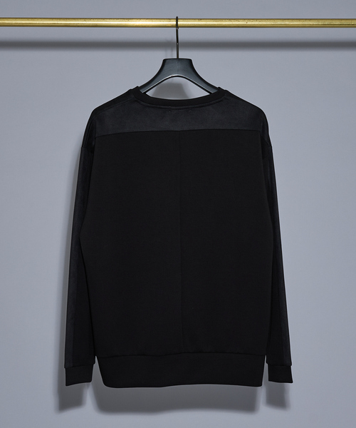 5351 POUR LES HOMMES(ゴーサンゴーイチプールオム)の「コンビネーション スエード 長袖Tシャツ(Tシャツ/カットソー・メンズ・ホワイト/ブラック/チャコールグレー・44/46/48/50)」の6枚目の写真