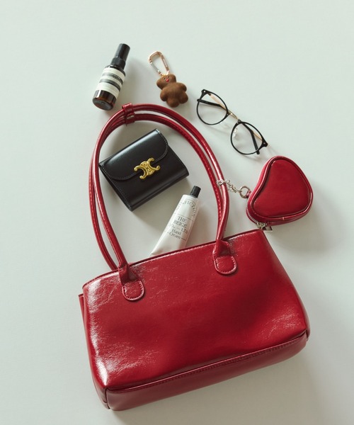 ハートチャームポーチ付きロングハンドバッグ（ハンドバッグ）｜VANNIE