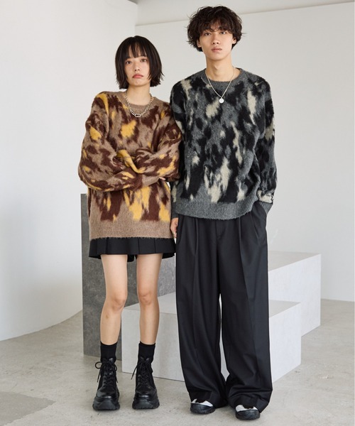 PBLIM(ページボーイリム)の「《UNISEX》ミケネコニット(ニット/セーター・レディース・グレー/ブラウン/ブラック・FREE)」の7枚目の写真