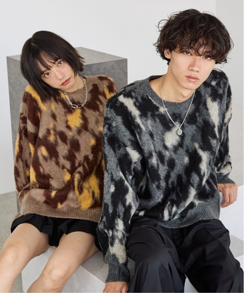 PBLIM(ページボーイリム)の「《UNISEX》ミケネコニット(ニット/セーター・レディース・グレー/ブラウン/ブラック・FREE)」の6枚目の写真