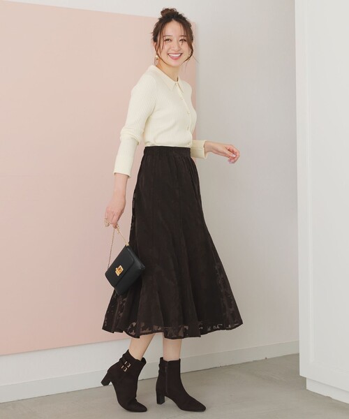 停止中⭐︎セーター・スカート4枚おまとめ 2SET】フェザー ニット × フロッキー スカート（セットアップ）｜ANY