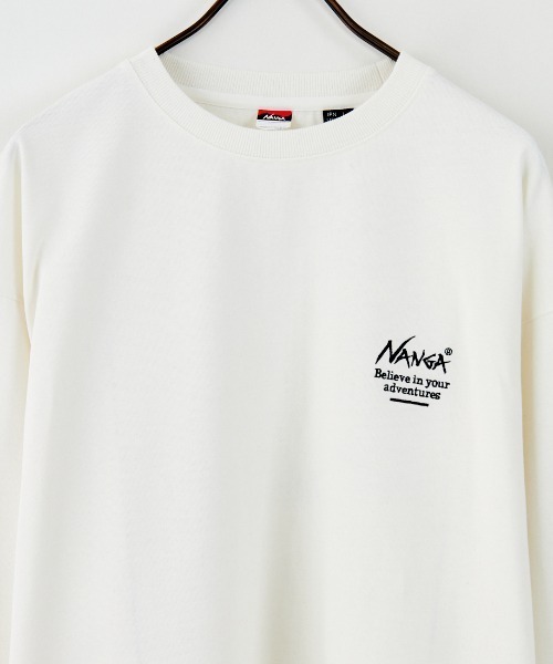 NANGA（ナンガ）の「[NANGA/ナンガ] 別注 ブランドロゴ バックプリント ドローコードロンT（Tシャツ/カットソー・レディース・ホワイト/ブラック・S/M/L）」の11枚目の写真