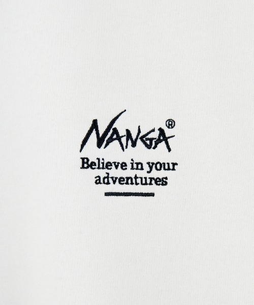 NANGA（ナンガ）の「[NANGA/ナンガ] 別注 ブランドロゴ バックプリント ドローコードロンT（Tシャツ/カットソー・レディース・ホワイト/ブラック・S/M/L）」の12枚目の写真