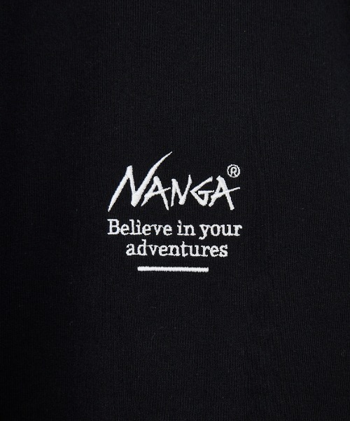 NANGA（ナンガ）の「[NANGA/ナンガ] 別注 ブランドロゴ バックプリント ドローコードロンT（Tシャツ/カットソー・レディース・ホワイト/ブラック・S/M/L）」の8枚目の写真