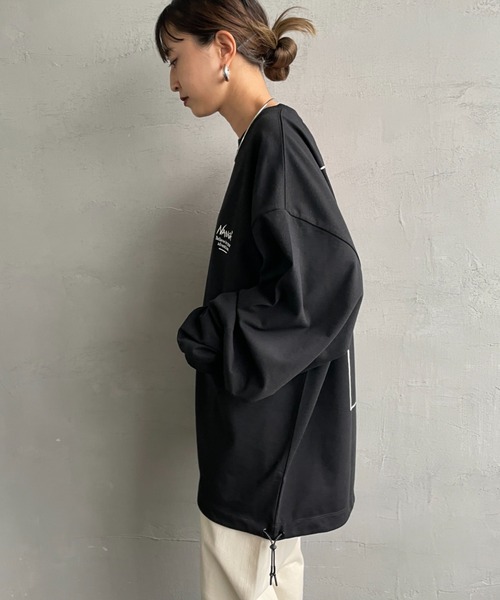 NANGA（ナンガ）の「[NANGA/ナンガ] 別注 ブランドロゴ バックプリント ドローコードロンT（Tシャツ/カットソー・レディース・ホワイト/ブラック・S/M/L）」の22枚目の写真