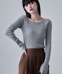 etoll.（エトル）の「ボートネックリブニット（ニット/セーター）」