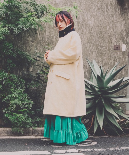 YEAH RIGHT!!(イェーライト)の「YELW ANGORA MELTON P-COAT(その他アウター・レディース・イエロー・1)」の4枚目の写真