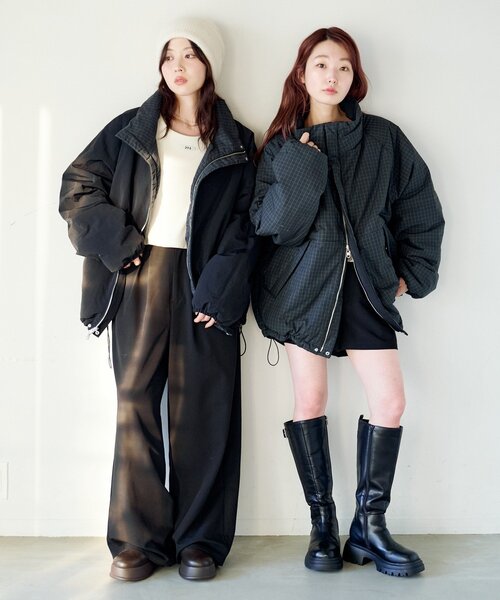 今すぐお届け！/お気に入り3万人突破！/ユニセックス】チェック中綿