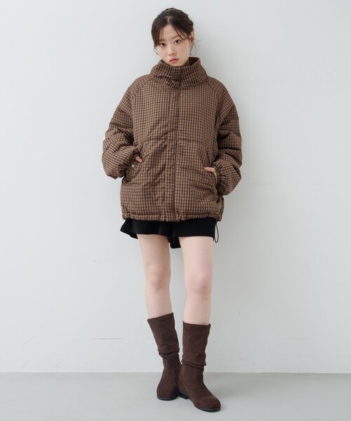 お気に入り3万人突破！/S.Mサイズ展開/ユニセックス】チェック中綿