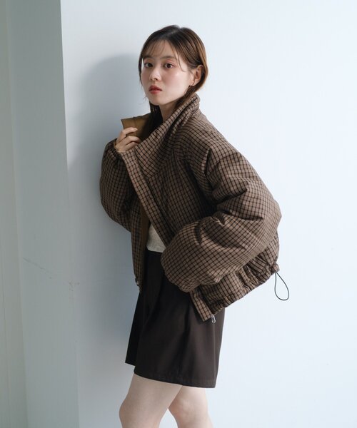 お気に入り2.5万人突破！/S.Mサイズ展開/ユニセックス】チェック中綿