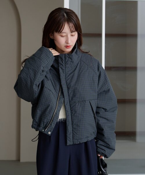 お気に入り3万人突破！/S.Mサイズ展開/ユニセックス】チェック中綿