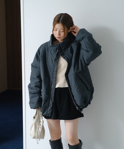 お気に入り3万人突破！/S.Mサイズ展開/ユニセックス】チェック中綿