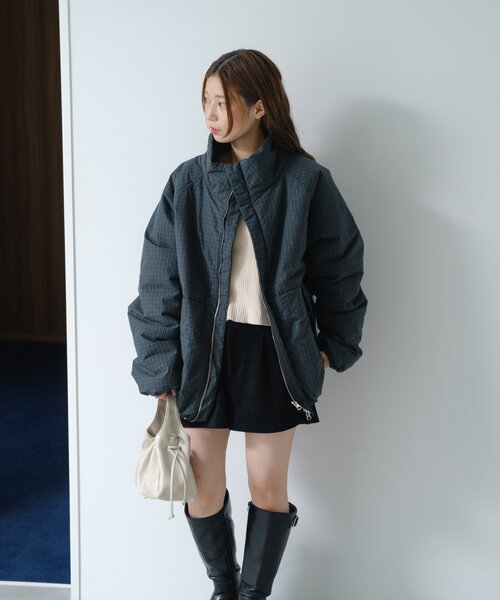 お気に入り3万人突破！/S.Mサイズ展開/ユニセックス】チェック中綿