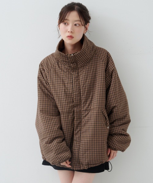 お気に入り3万人突破！/S.Mサイズ展開/ユニセックス】チェック中綿