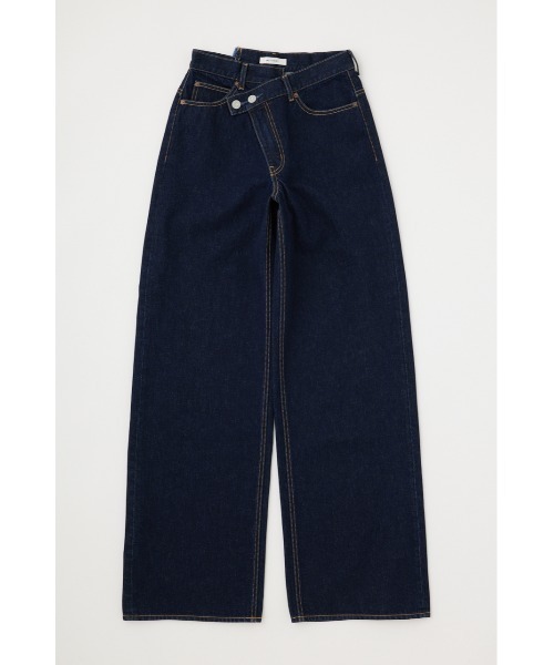 MOUSSY　クロスウエストワイドデニム CROSS WAIST WIDE STRAIGHT/クロスウエストワイドストレート
