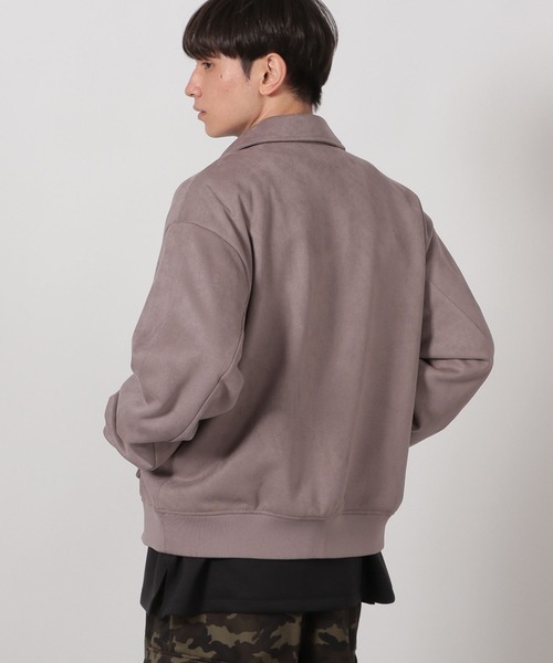 LAKOLE(ラコレ)の「スエードショートブルゾン / 592873(ブルゾン・メンズ・ブラック/グレイッシュベージュ・MEDIUM/LARGE)」の8枚目の写真