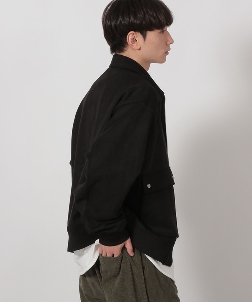 LAKOLE(ラコレ)の「スエードショートブルゾン / 592873(ブルゾン・メンズ・ブラック/グレイッシュベージュ・MEDIUM/LARGE)」の5枚目の写真