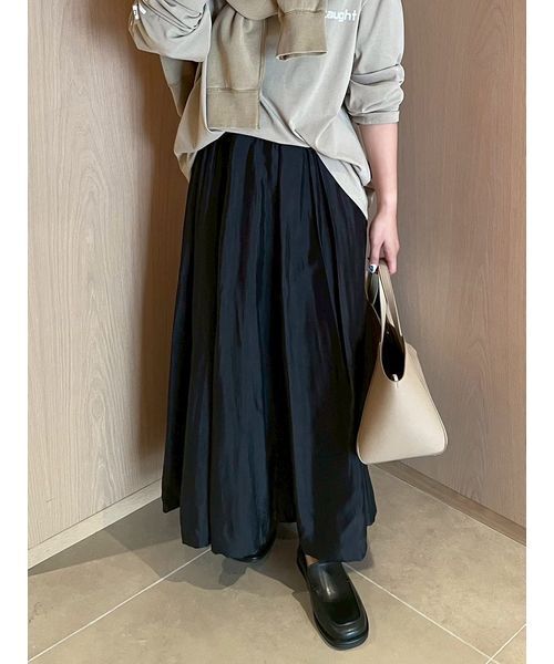 ウエストゴムシアーシャイニーバルーンスカート ウエストゴムシアーシャイニーバルーンスカート（スカート