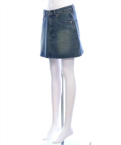 clear（クリア）の「デニムミニスカート(セット可)［大人 カジュアル 着回し力抜群］≪AW新作≫（デニムスカート・レディース・ブルー/ブラック・S/M）」の6枚目の写真