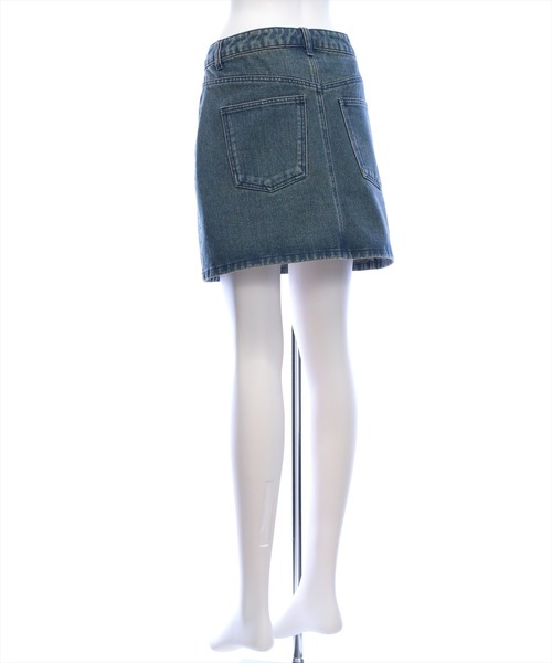 clear（クリア）の「デニムミニスカート(セット可)［大人 カジュアル 着回し力抜群］≪AW新作≫（デニムスカート・レディース・ブルー/ブラック・S/M）」の8枚目の写真