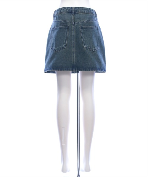 clear（クリア）の「デニムミニスカート(セット可)［大人 カジュアル 着回し力抜群］≪AW新作≫（デニムスカート・レディース・ブルー/ブラック・S/M）」の9枚目の写真
