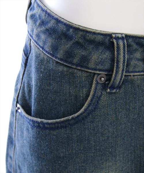 clear（クリア）の「デニムミニスカート(セット可)［大人 カジュアル 着回し力抜群］≪AW新作≫（デニムスカート・レディース・ブルー/ブラック・S/M）」の14枚目の写真