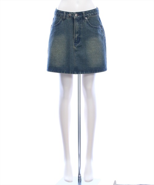 clear（クリア）の「デニムミニスカート(セット可)［大人 カジュアル 着回し力抜群］≪AW新作≫（デニムスカート・レディース・ブルー/ブラック・S/M）」の5枚目の写真