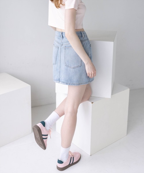 clear（クリア）の「デニムミニスカート(セット可)［大人 カジュアル 着回し力抜群］（デニムスカート・レディース・ブルー/ブラック/ライトブルー・S/M）」の19枚目の写真