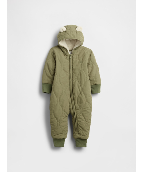 GAP(ギャップ)の「キルティング ボア ボディオール (ベビー)(その他アウター・キッズ・グリーン・70cm/80cm/50cm/60cm)」の1枚目の写真