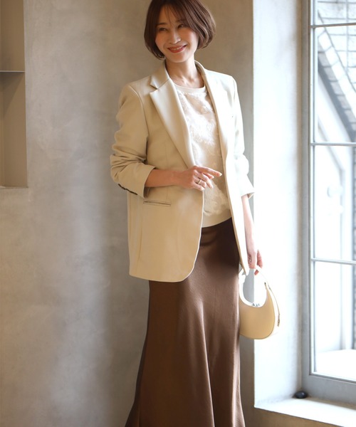 Ehre style(エーレスタイル)の「コーデが華やぐ 大人のシアー感 透け花柄トップス(シャツ/ブラウス・レディース・グリーン/ホワイト・FREE)」の7枚目の写真