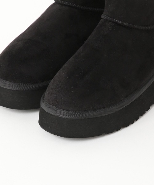 LOWRYS FARM（ローリーズファーム）の「フェイクムートンブーツ 581309（ブーツ・レディース・ベージュ/ブラック・MEDIUM/LARGE）」の7枚目の写真