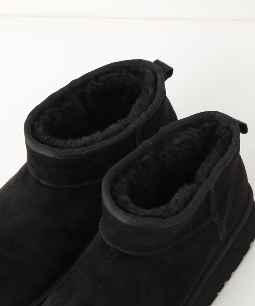 LOWRYS FARM（ローリーズファーム）の「フェイクムートンブーツ 581309（ブーツ・レディース・ベージュ/ブラック・MEDIUM/LARGE）」の8枚目の写真