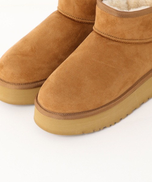 LOWRYS FARM（ローリーズファーム）の「フェイクムートンブーツ 581309（ブーツ・レディース・ベージュ/ブラック・MEDIUM/LARGE）」の10枚目の写真