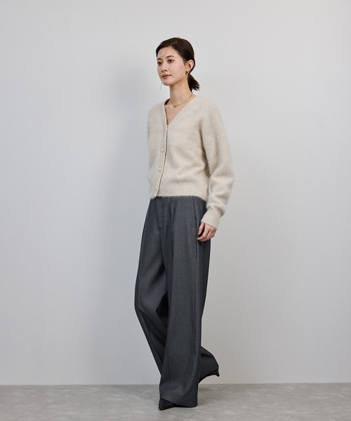 梳毛ギャバ プリーテッド ワイドパンツ（その他パンツ）｜ROPE'（ロペ