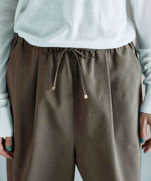 N.O.R.C（ノーク）の「ウォッシャブルイージーワイドパンツ【CLEAN MOTION】（その他パンツ・レディース・ストライプ/ブラウン/ブラック・S/M/L）」の19枚目の写真