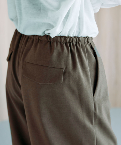 N.O.R.C（ノーク）の「ウォッシャブルイージーワイドパンツ【CLEAN MOTION】（その他パンツ・レディース・ストライプ/ブラウン/ブラック・S/M/L）」の21枚目の写真