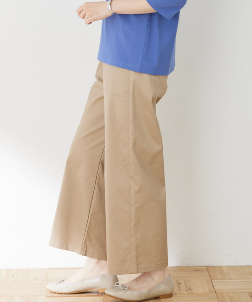 DECOY SINCE 1981（デコイシンスイチキュウハチイチ）の「ストレッチワイドパンツ【リブウエスト・大きいサイズあり】（その他パンツ・レディース・カーキ/モカ・67/70/64/80/76）」の3枚目の写真