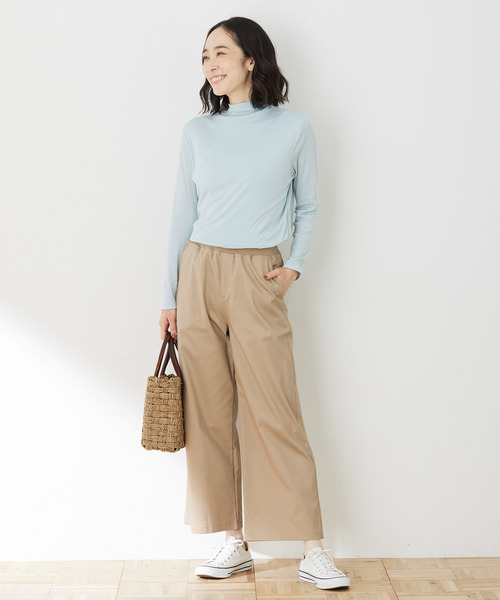 DECOY SINCE 1981（デコイシンスイチキュウハチイチ）の「ストレッチワイドパンツ【リブウエスト・大きいサイズあり】（その他パンツ・レディース・カーキ/モカ・67/70/64/80/76）」の9枚目の写真