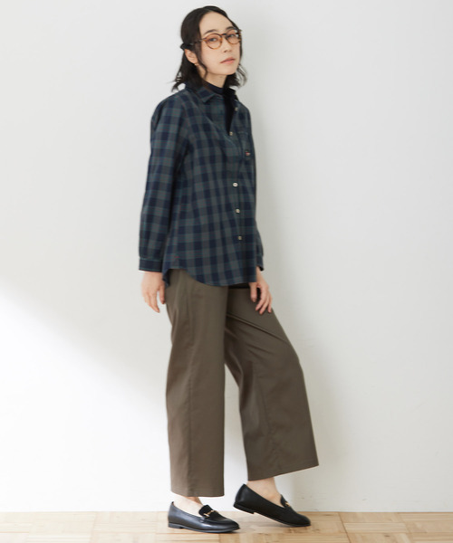 DECOY SINCE 1981（デコイシンスイチキュウハチイチ）の「ストレッチワイドパンツ【リブウエスト・大きいサイズあり】（その他パンツ・レディース・カーキ/モカ・67/70/64/80/76）」の10枚目の写真