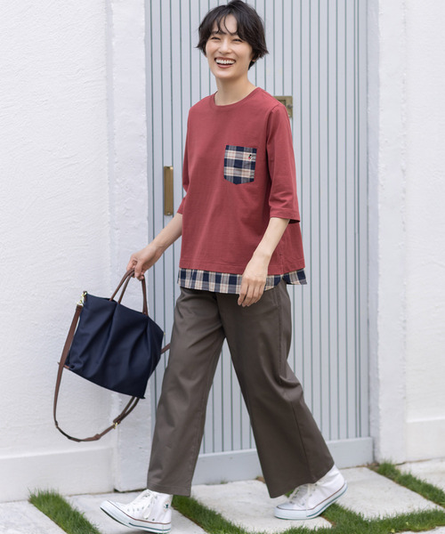 DECOY SINCE 1981（デコイシンスイチキュウハチイチ）の「ストレッチワイドパンツ【リブウエスト・大きいサイズあり】（その他パンツ・レディース・カーキ/モカ・67/70/64/80/76）」の13枚目の写真