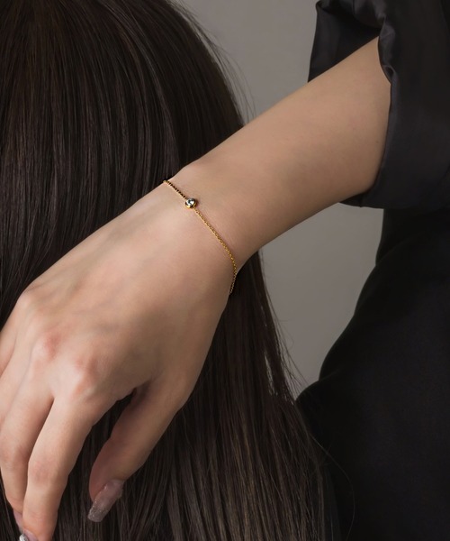 muku（ムク）の「BRACELET/ZIRCONIA CHAIN（ブレスレット・レディース・ゴールド/シルバー・FREE）」の2枚目の写真